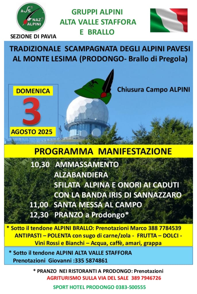 Festa Alpini al Monte Lesima / Prodongo