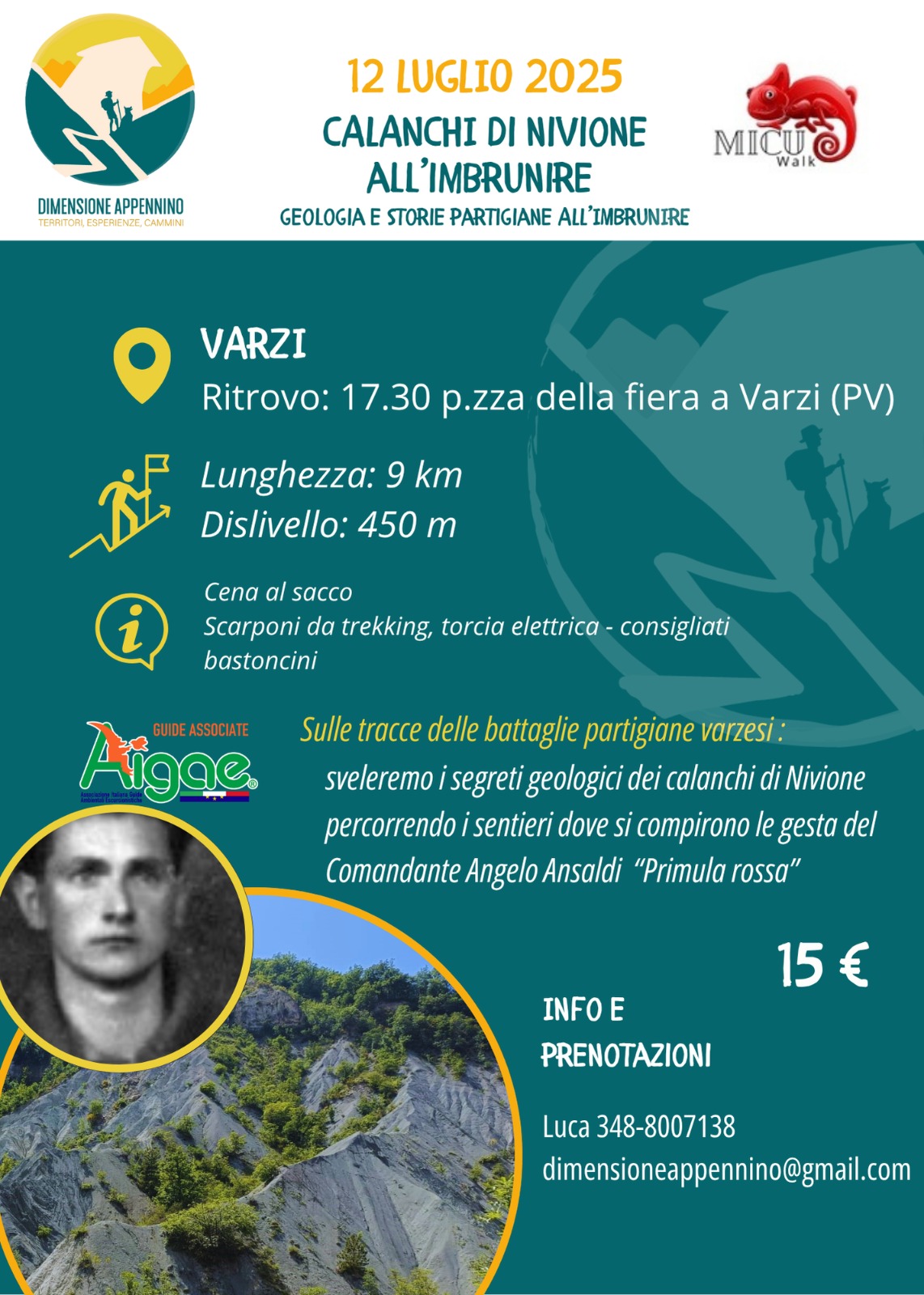 Calanchi di Nivione all'imbrunire