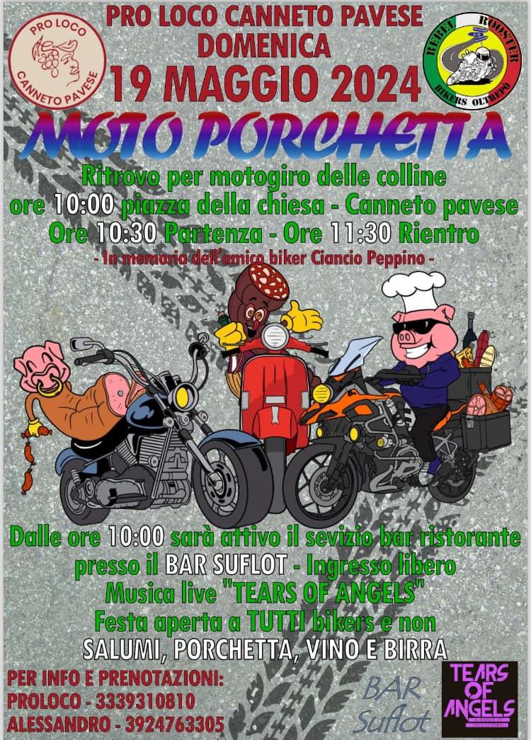 Moto Porchetta a Canneto Pavese