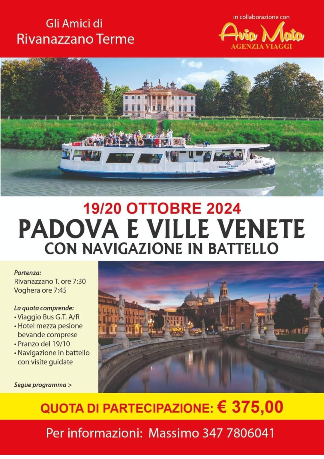 Padova e Ville Venete con navigazione in battello