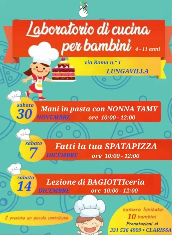 Laboratorio di cucina per bambini