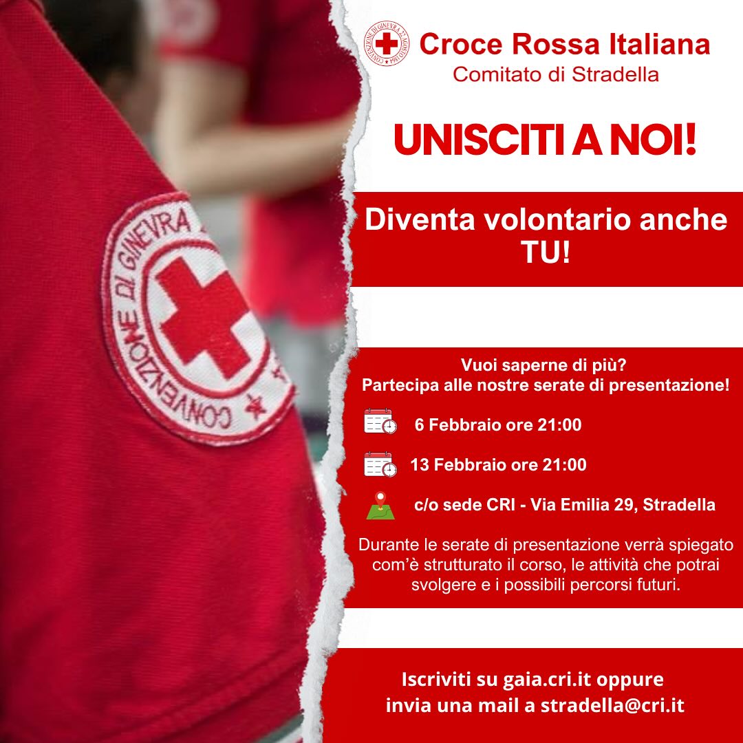 DIVENTA ANCHE TU VOLONTARIO CRI!