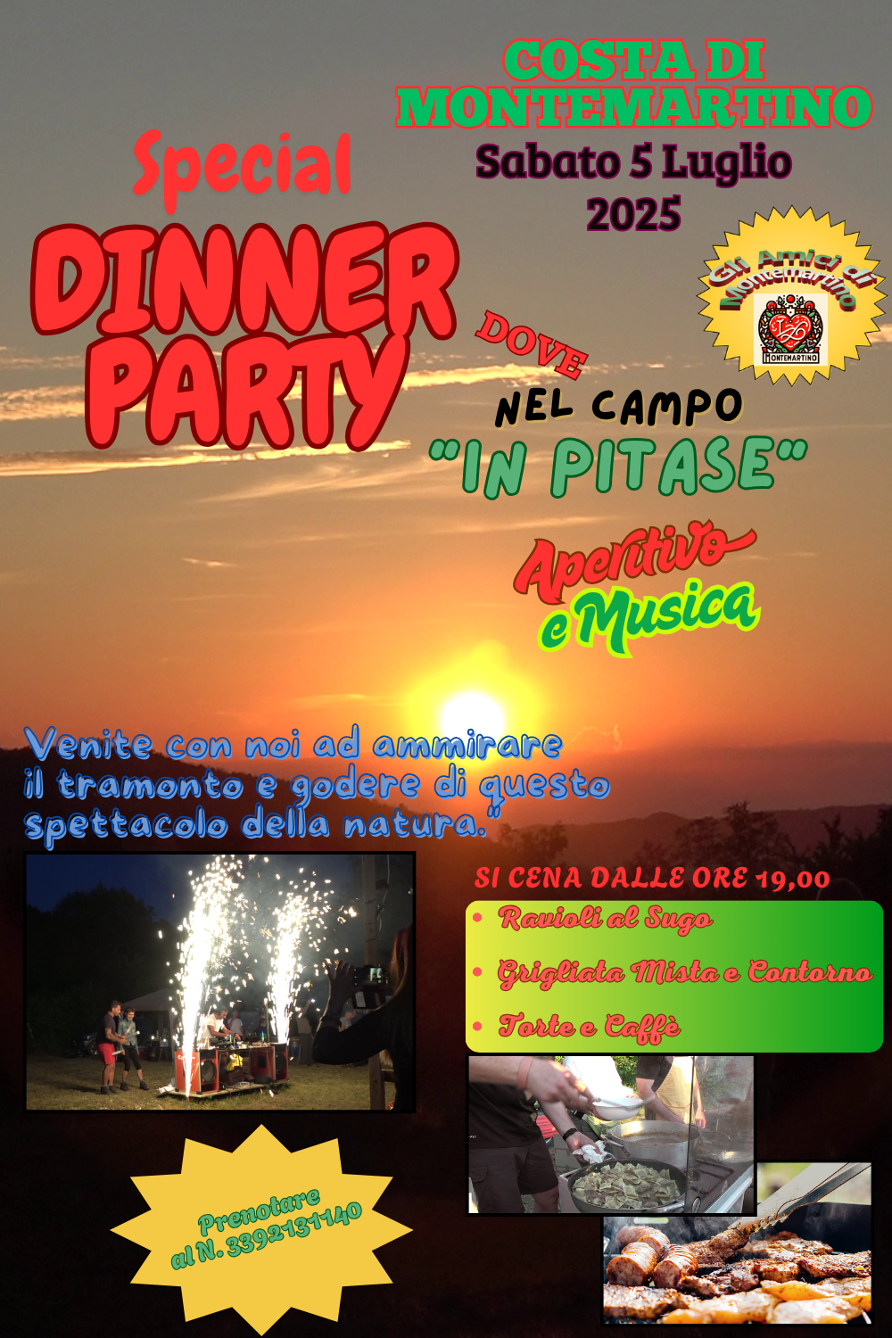 Special Dinner Party nel campo in 