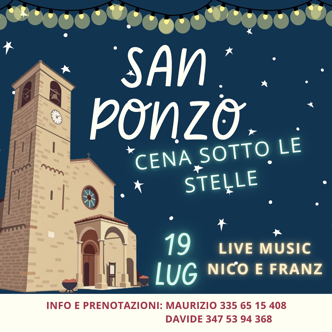 San Ponzo - Cena sotto le stelle