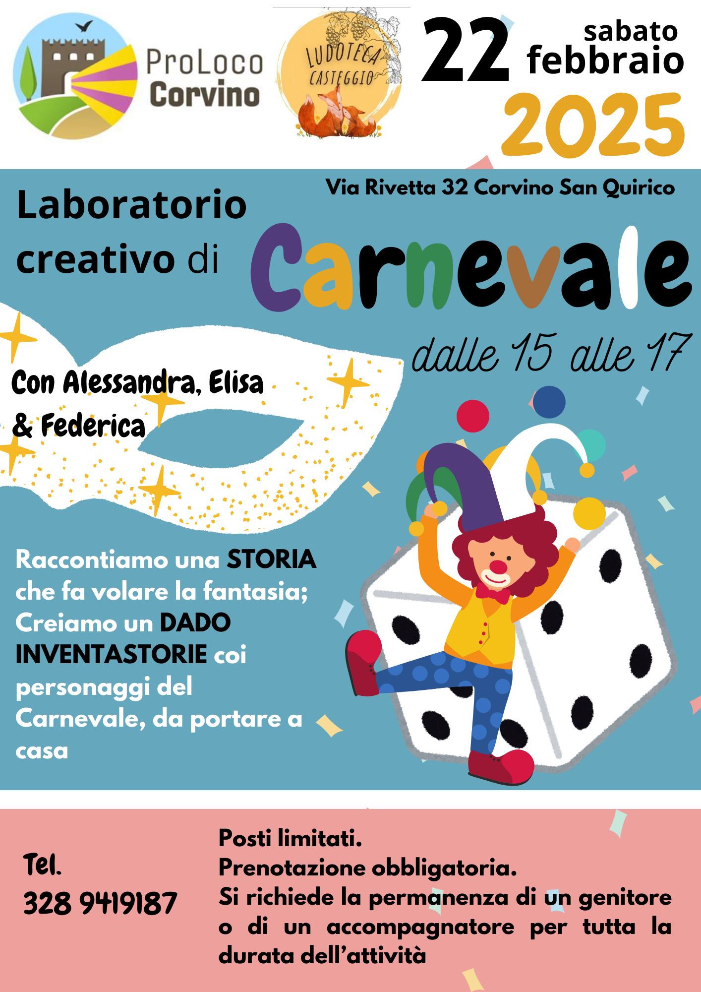 Laboratorio Creativo di carnevale